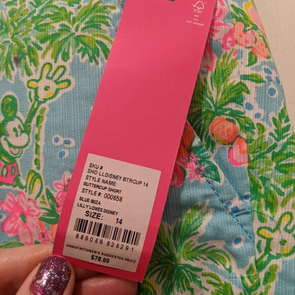 Disney Lilly Pulitzer Scalloped Shorts - Picture 3 of 4